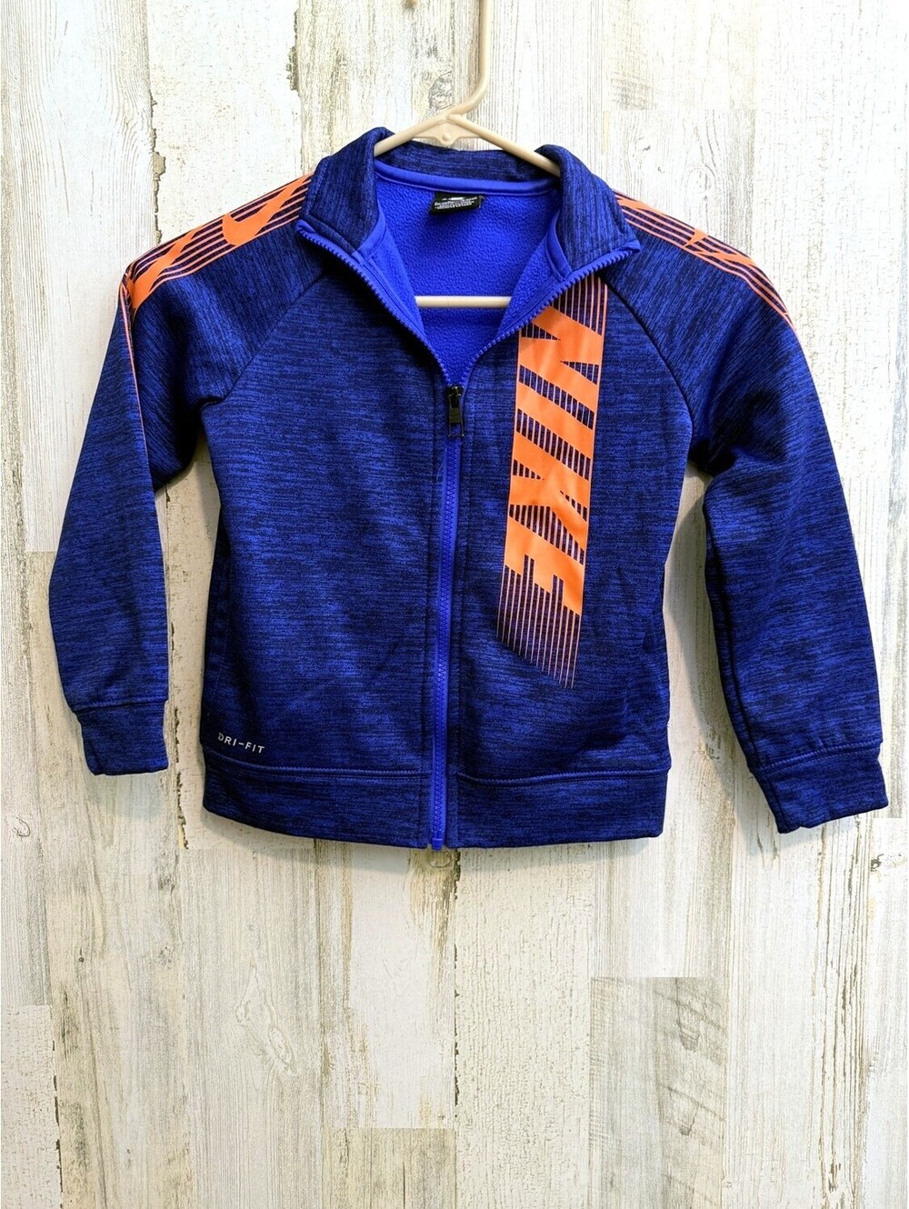 Nike Dri-Fit Kids Full-Zip Athletic Jacket Blue Orange Size Kids Size 6